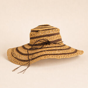 Vintage Bettmar Made Italy Woven Floppy Sun Hat Wide Brim Raffia Style Boho